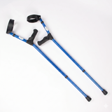 Blue Anodised Ergonomic Crutch Set