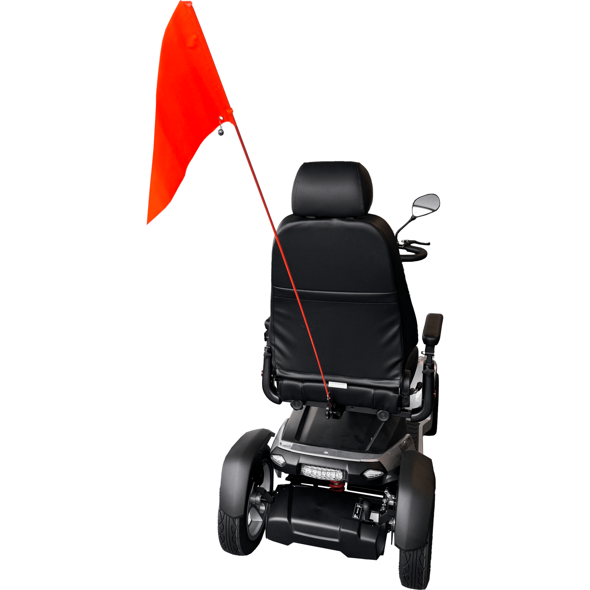 Hi-Viz Scooter Flag on mobility scooter