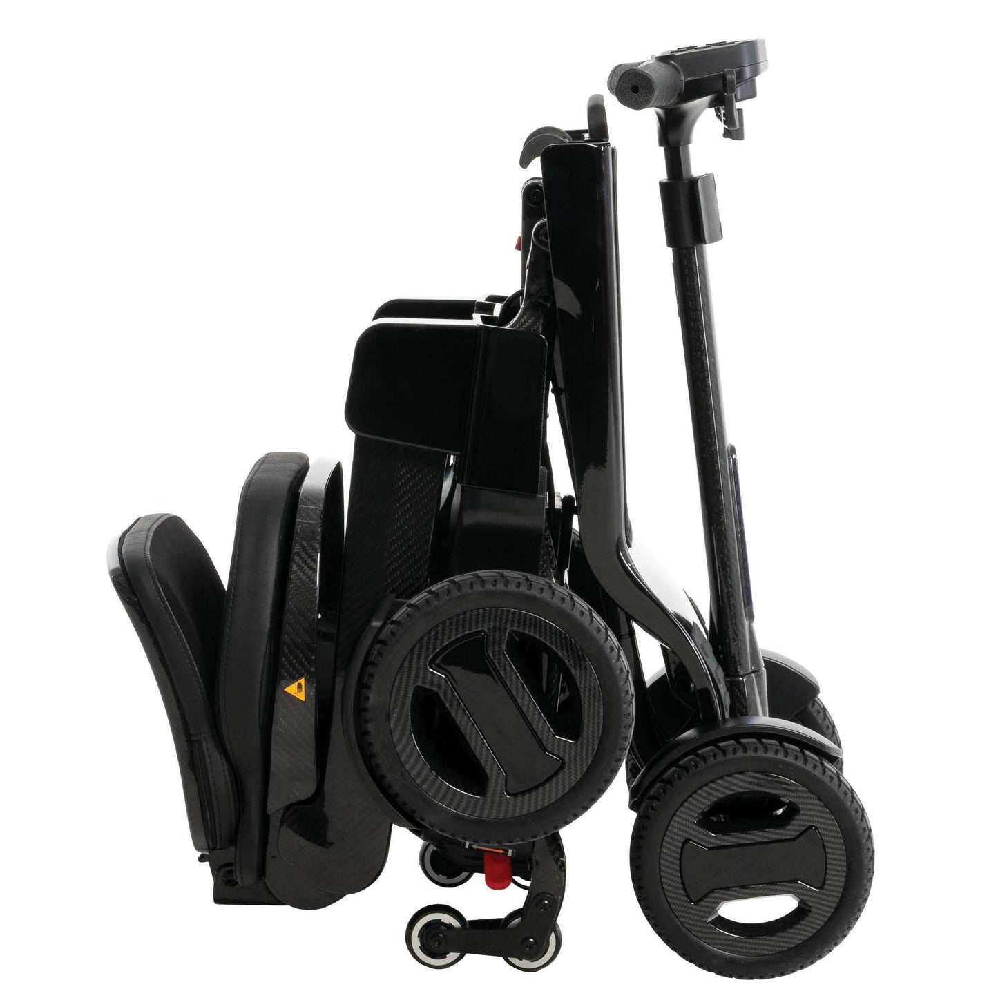 Pride GoGo Carbon Folding Travel Scooter Folded side view