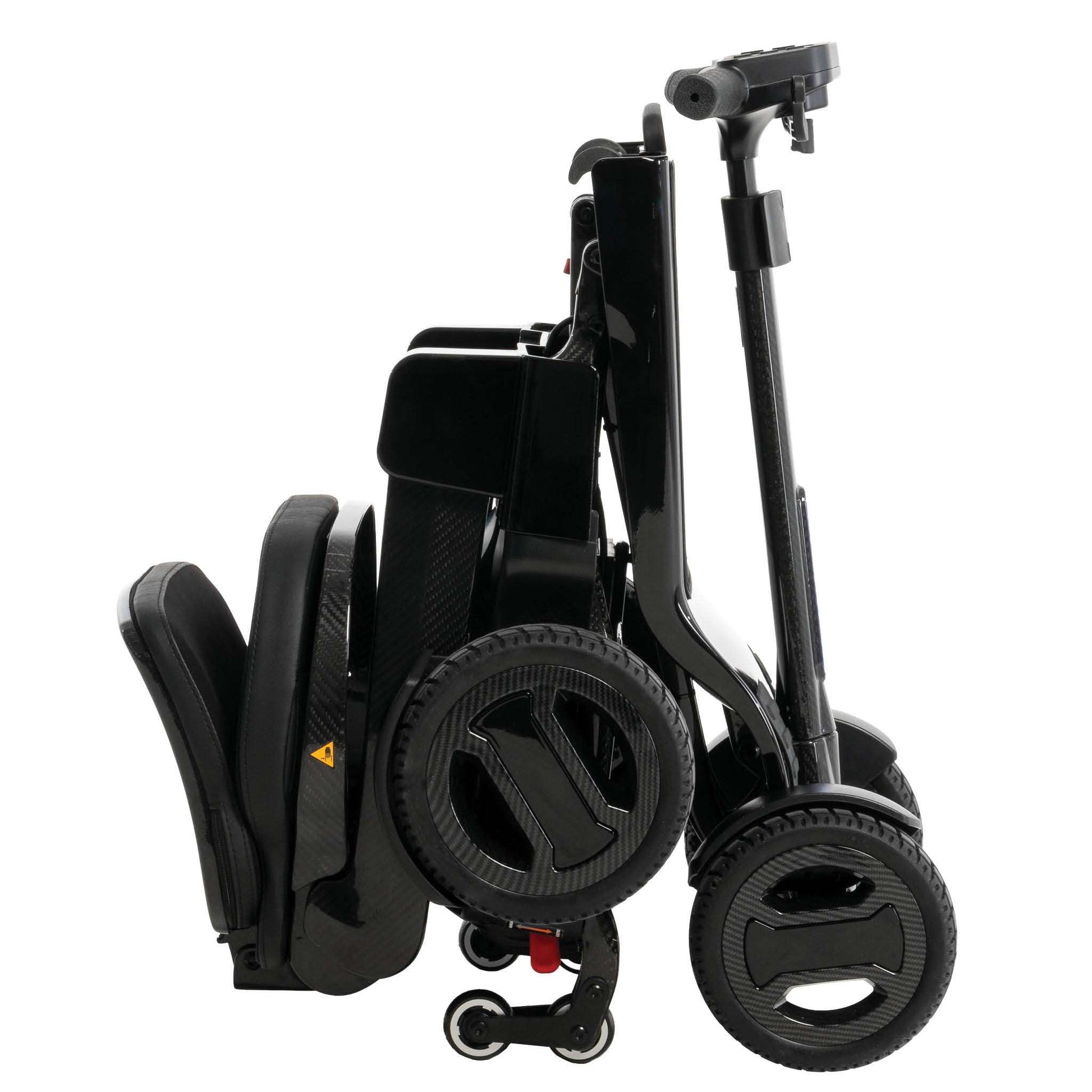 Pride GoGo Carbon Folding Travel Scooter Folded side view