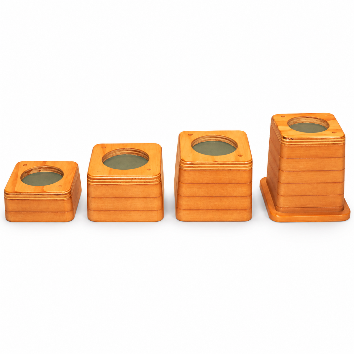 Tas-Tech Chair / Bed Blocks showing different height profiles