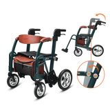 Uplivin Gavo 2-in-1 Walker Wheelchair British Racing Green 2 Views