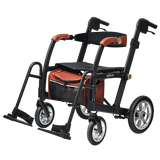 Uplivin Gavo 2-in-1 Walker Wheelchair Black Wheel Chair Mode