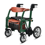 Uplivin Gavo 2-in-1 Walker Wheelchair  British Racking Green Walker Mode