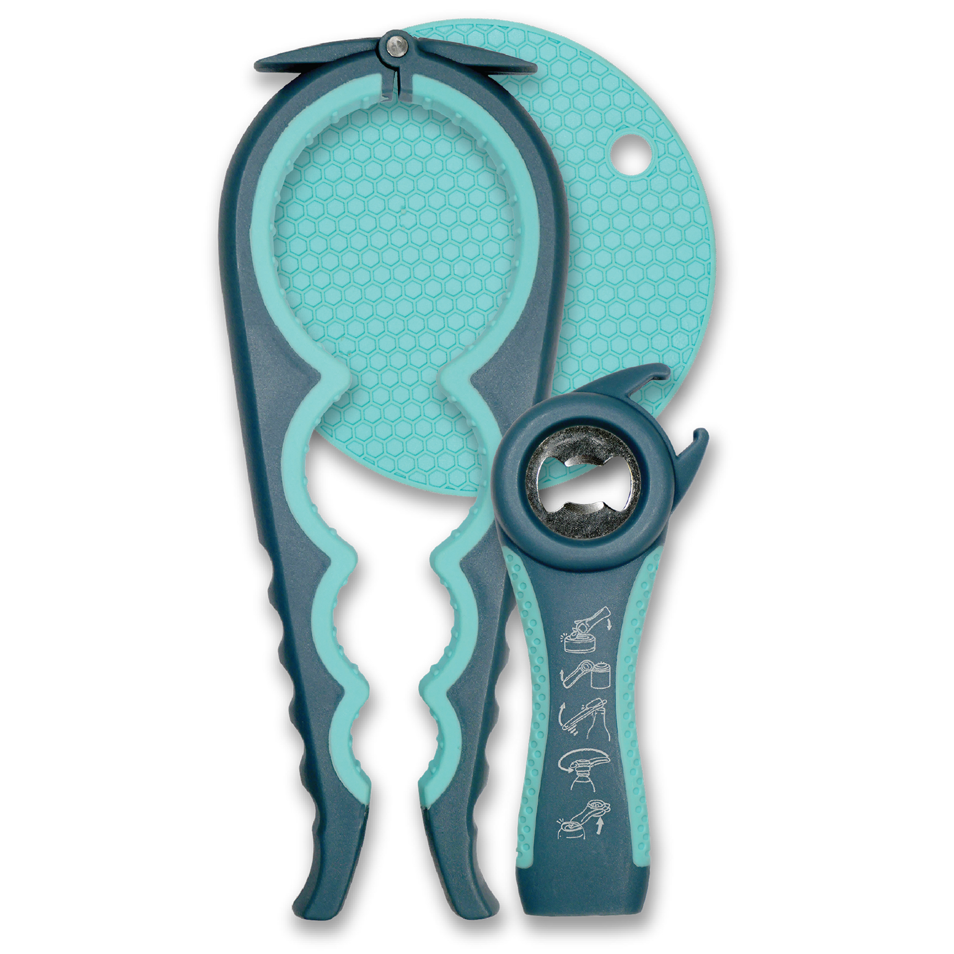 Goldfern GripMate Jar and Bottle Opener Set
