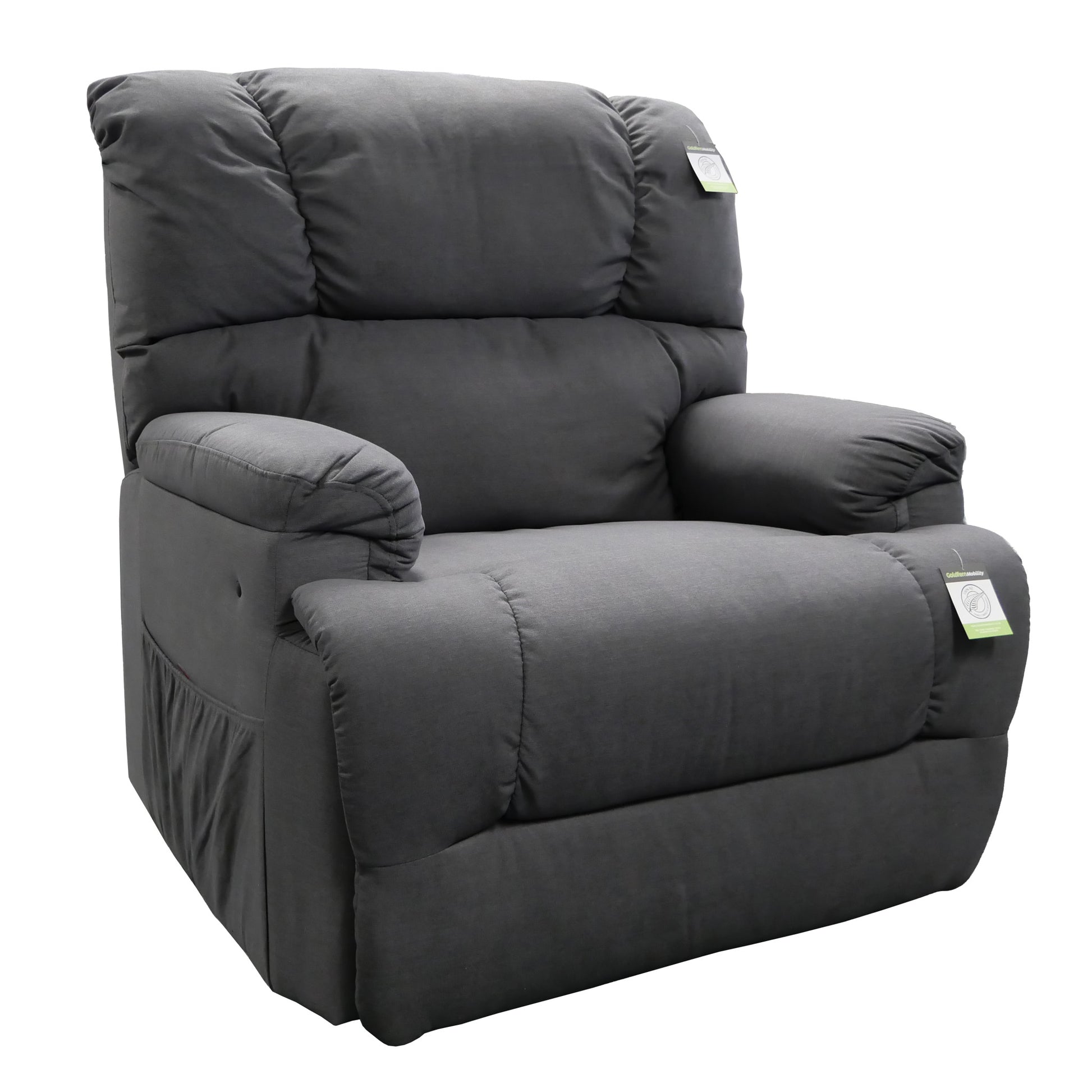 Velvet Gray Heavy Duty Electric Lift recliner chair