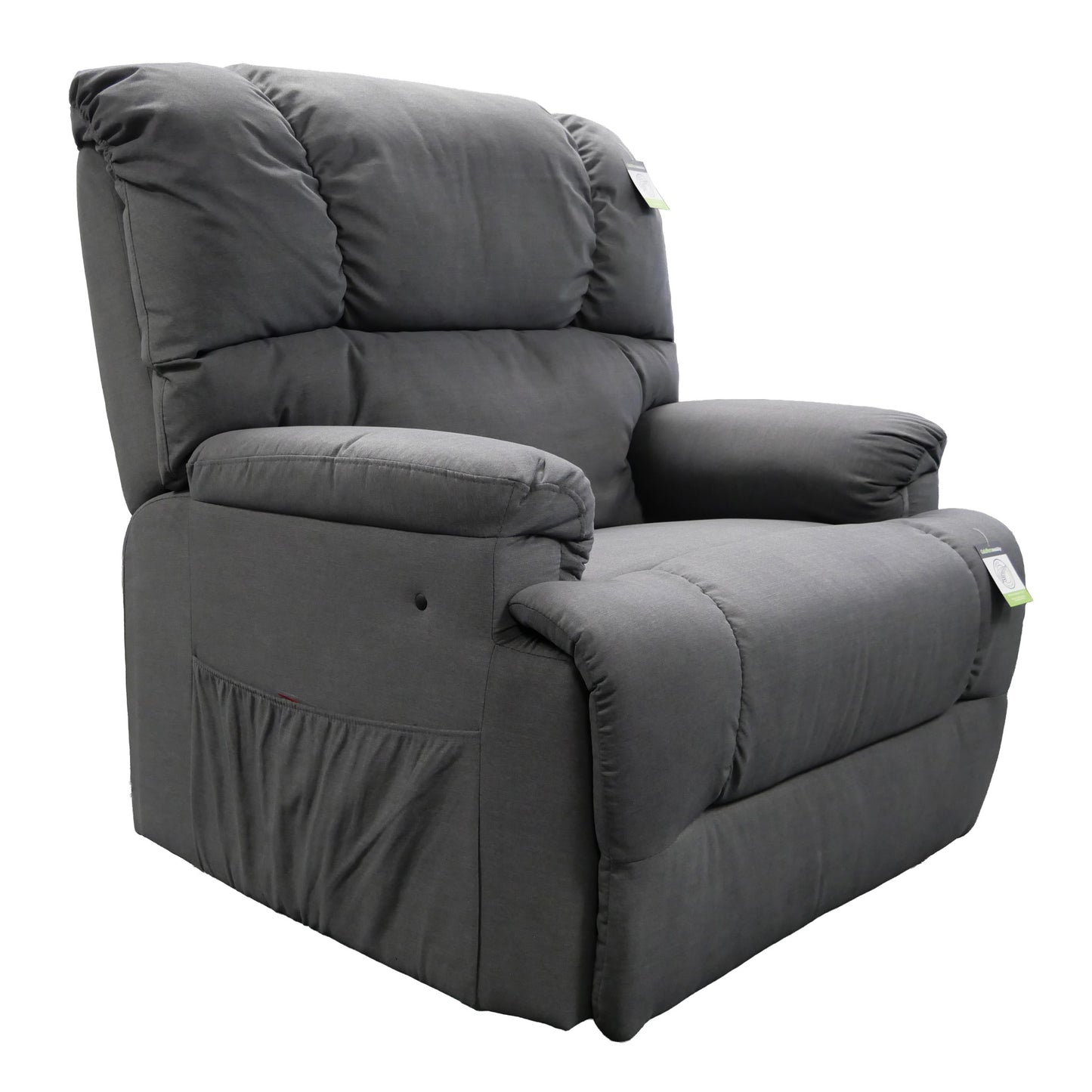 Velvet Gray Heavy Duty Electric Lift recliner chair