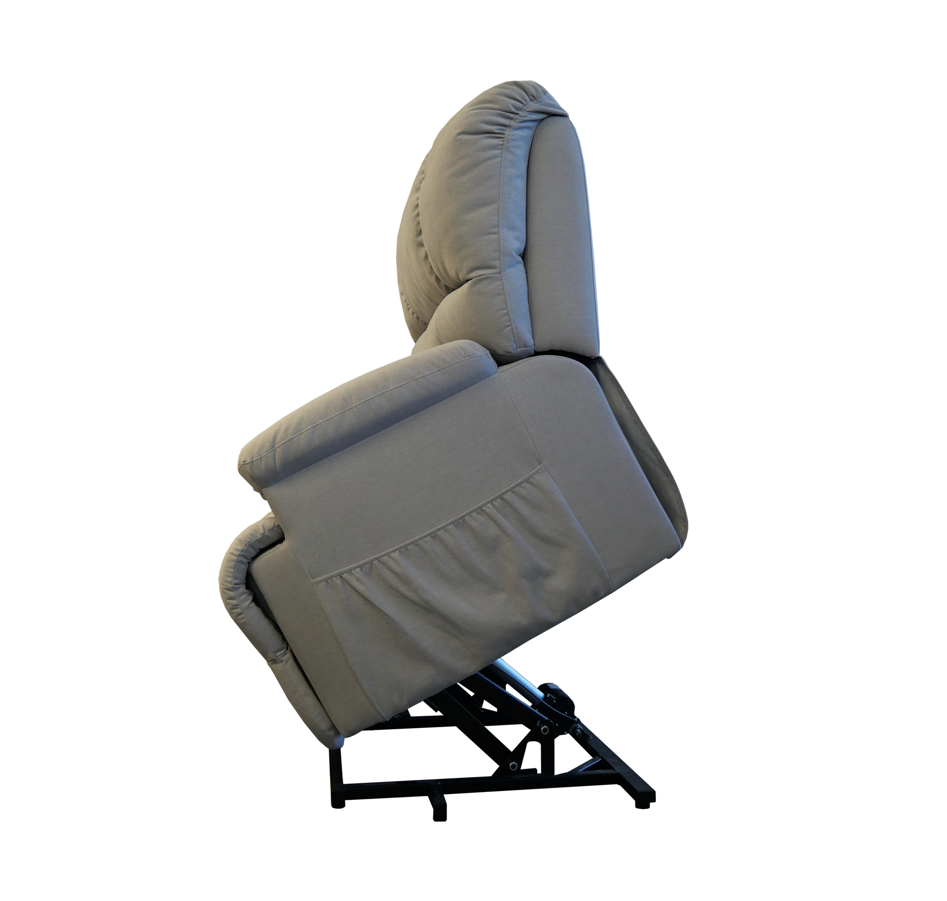 Goldfern Heavy Duty Dual Motor Lift Chair Light Grey Elevated