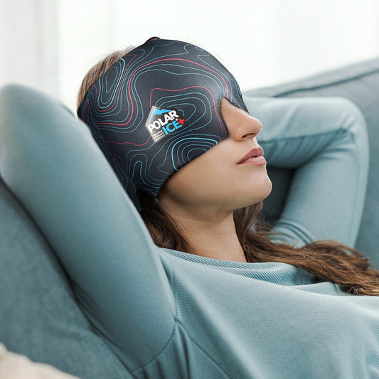 Polar Ice Hot and Cold Relief Cap – shown in use
