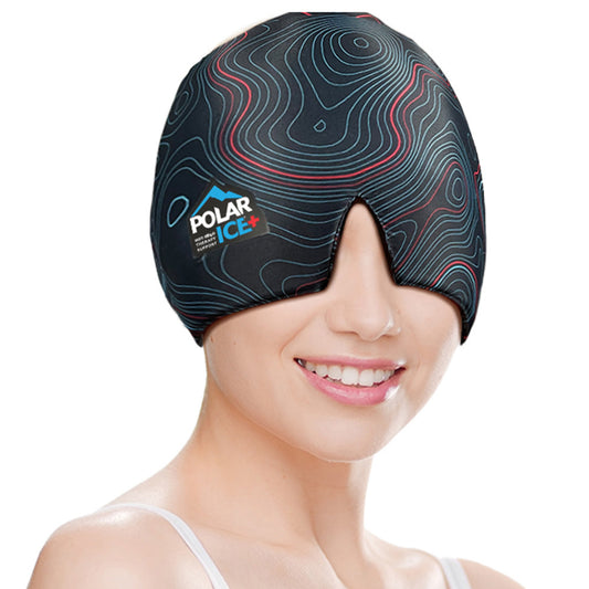 Polar Ice Hot and Cold Relief Cap – shown in use