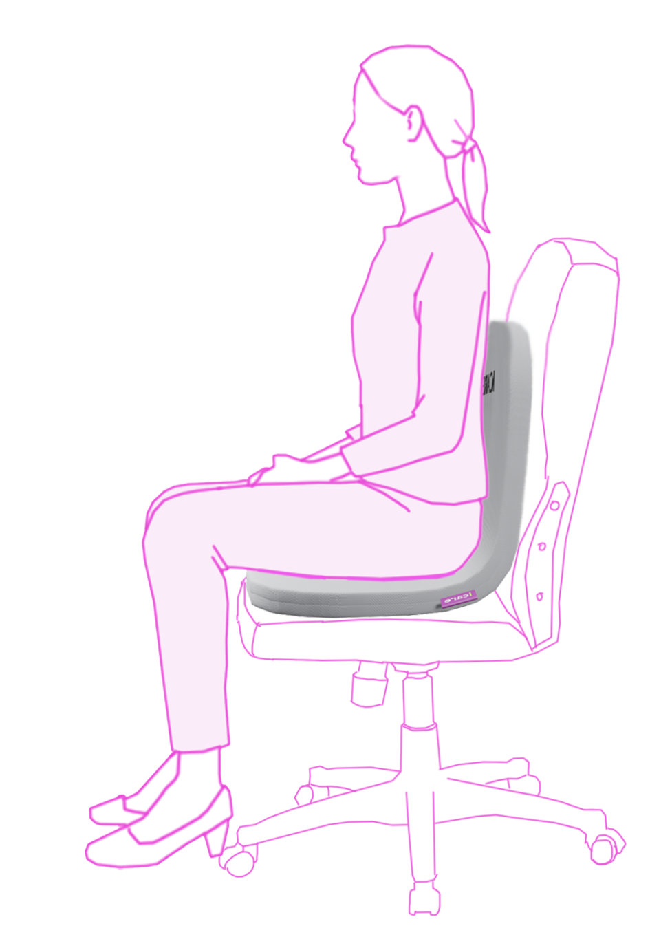 icare Pressure Pad IC194 Render In-Use on Office Chair