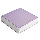 Purple 10cm icare Supporta Seat Cushion on a light gray background