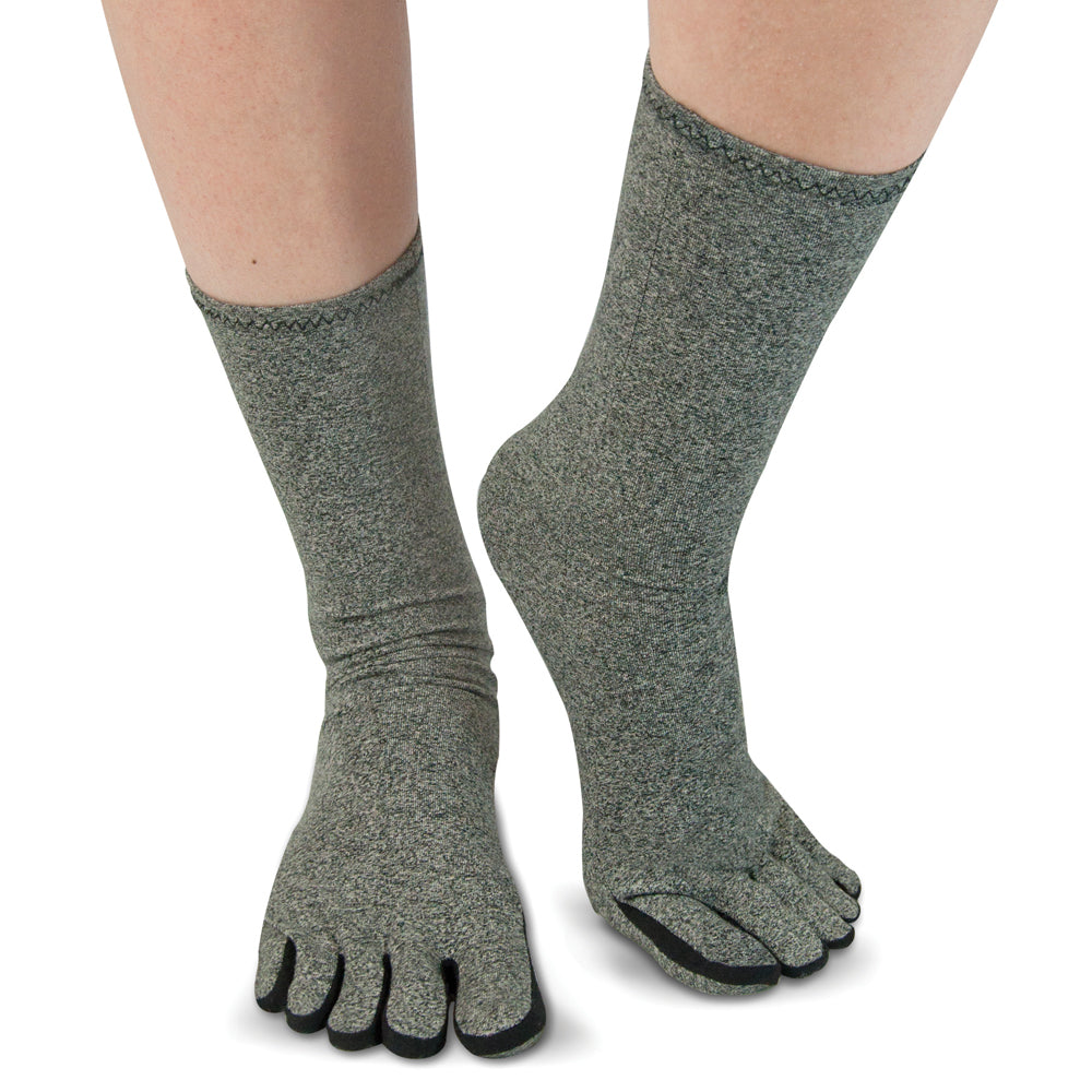 IMAK Compression Arthritis Socks worn by a person on a white background