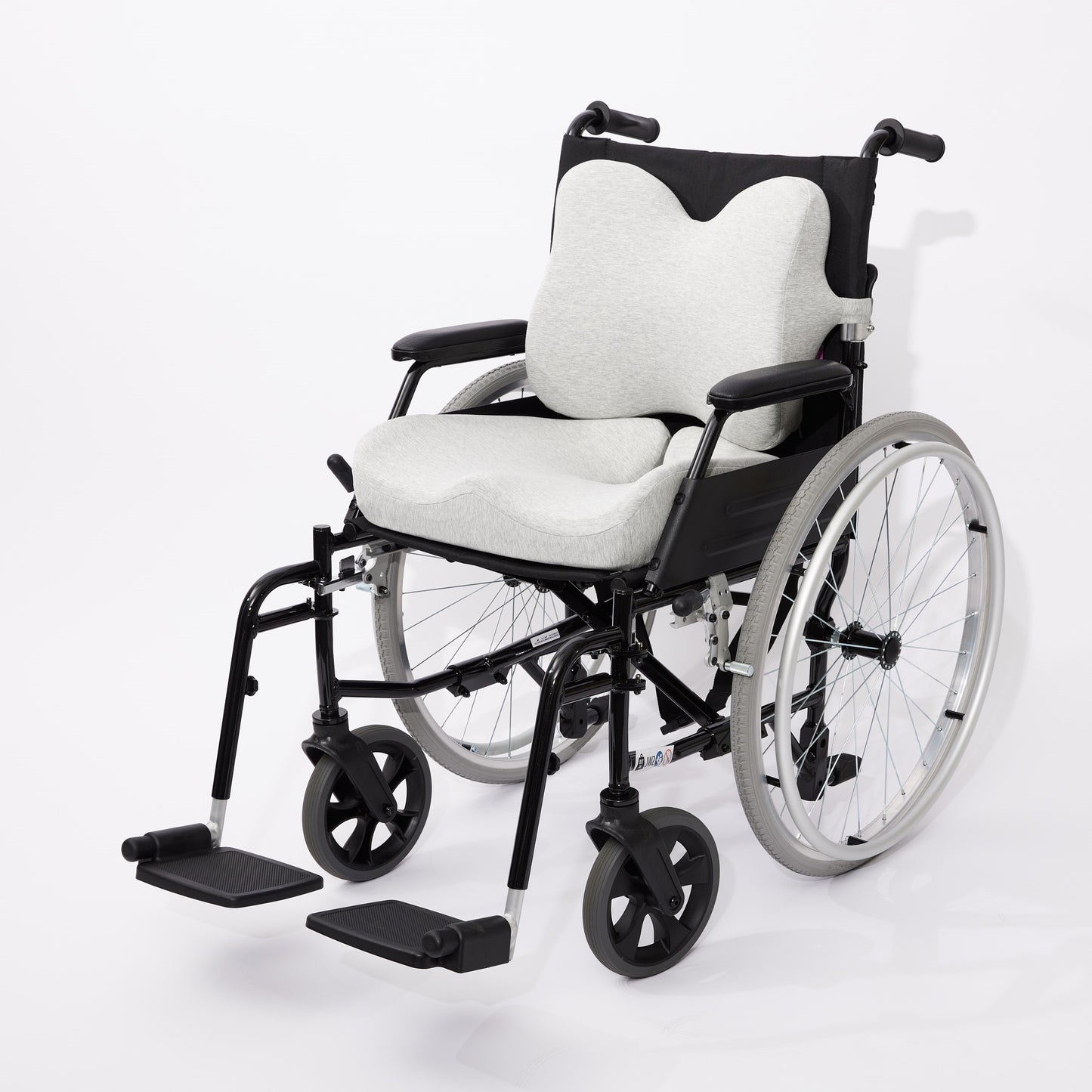 icare Reform Seat Support ICR1 on wheelchair with ICR3 Reform Low Back Support