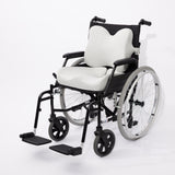 icare Reform Seat Support ICR1 on wheelchair with ICR3 Reform Low Back Support