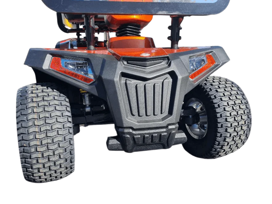 Kiwi 1400 Heavy Duty Sport Mobility Scooter Close Up front Orange