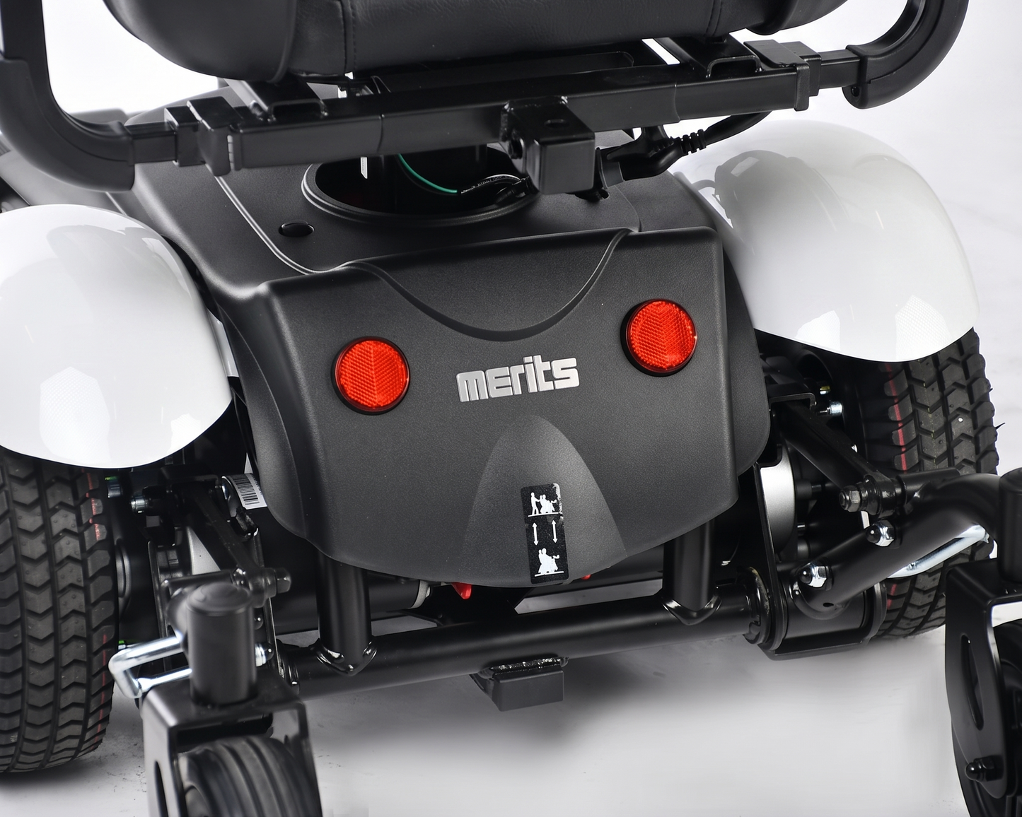 Merits Vision Sports Lift Powerchair P326D Rear Close Up