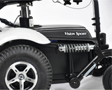 Merits Vision Sports Lift Powerchair P326D Front Suspension Close up