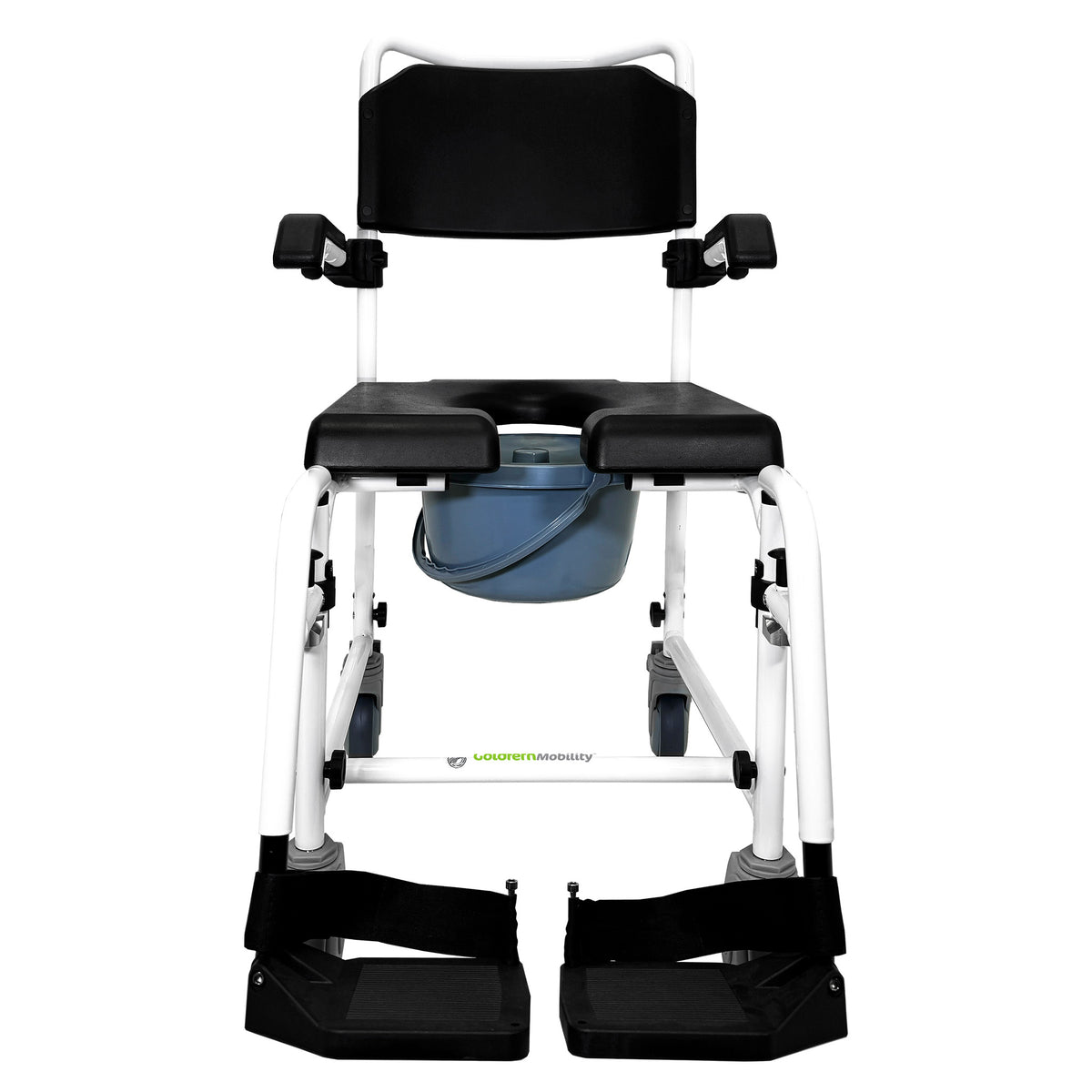 Goldfern Deluxe Mobile Shower Commode Front View