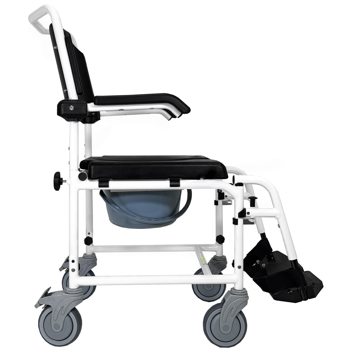 Goldfern Deluxe Mobile Shower Commode Side View
