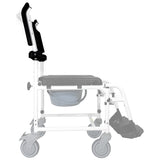 Goldfern Deluxe Mobile Shower Commode Side View 