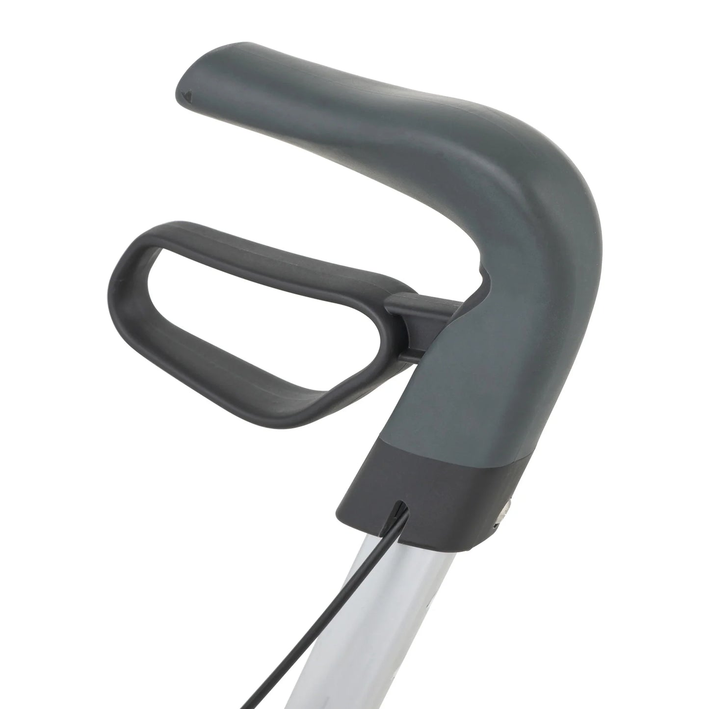 Close-up of a gray handle with a white background of a byACRE Nordic Pioneer
