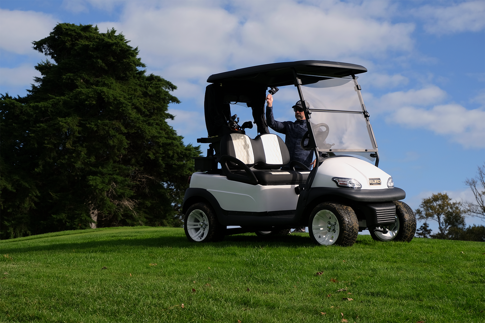 EuroCarts Premium Series Golf Cart Front with Driver