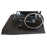 Pride Mobility Rubber Threshold Ramp with wheelchair