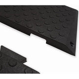 Black Pride Mobility Rubber Threshold Ramp with textured surface on a white background