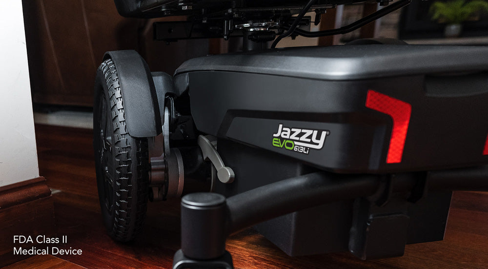 Pride Mobility Jazzy Evo 613Li Power Chair Close Up Base