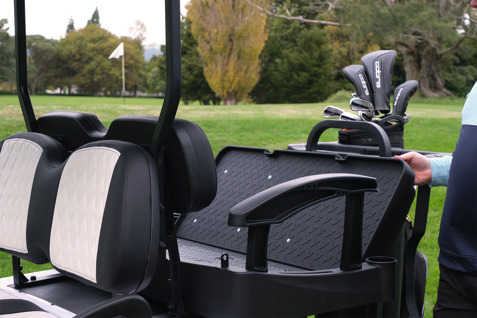 EuroCarts Premium Series Golf Cart Side foldable back seats
