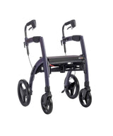 Rollz Motion 2-in-1 Walker Wheelchair Purple as a Walker