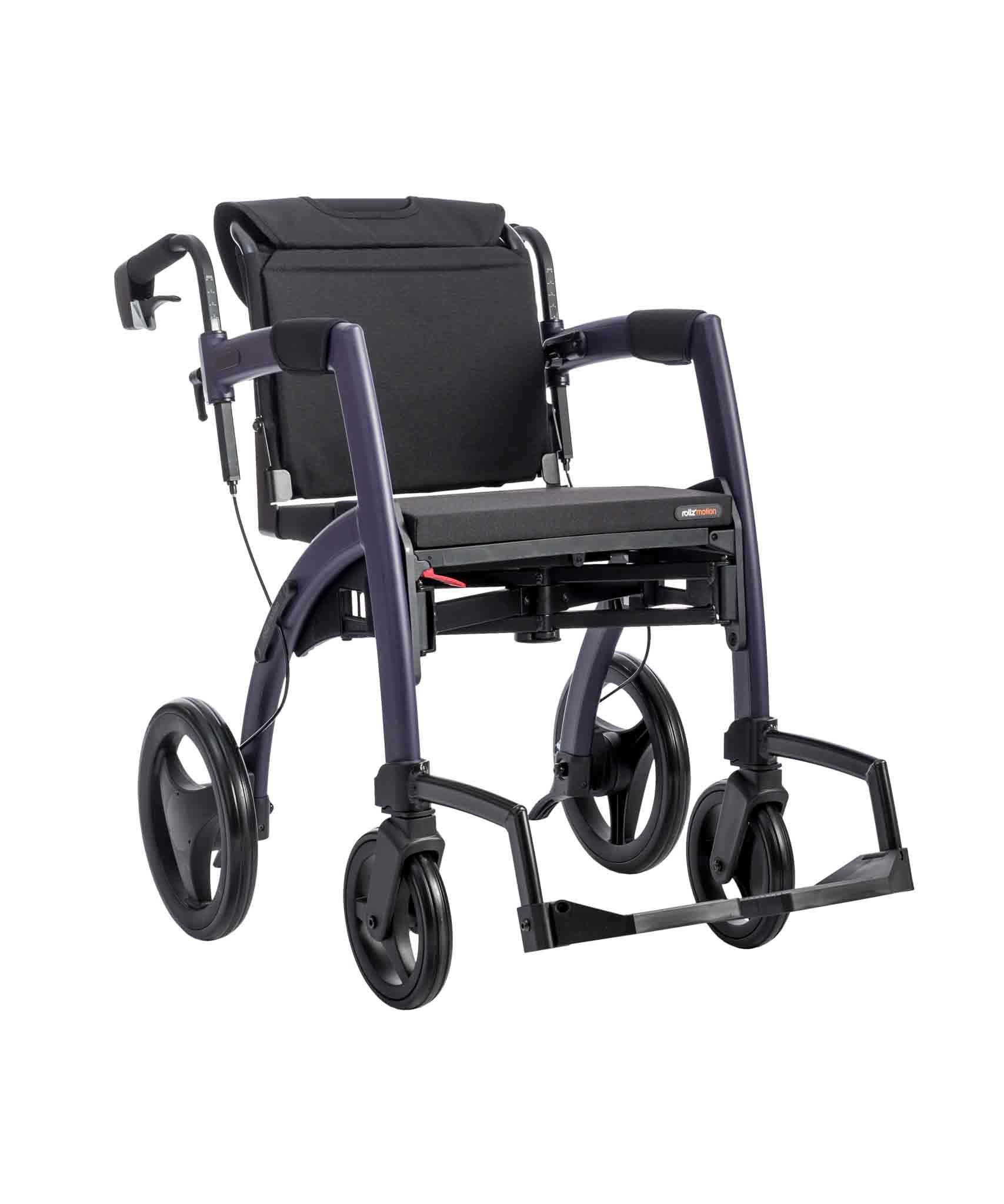 Rollz Motion 2-in-1 Walker Wheelchair Purple as a Wheelchair