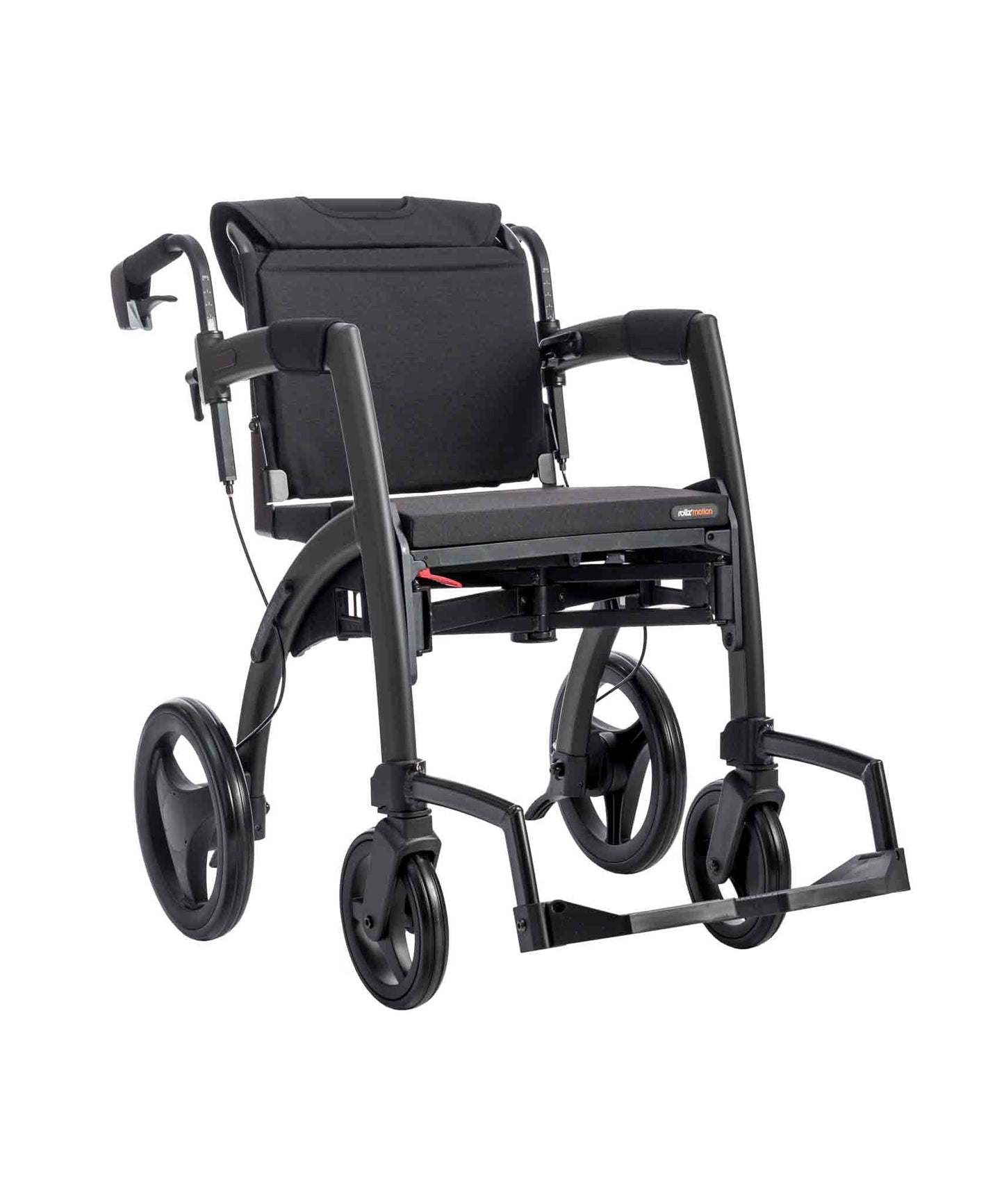 Rollz Motion 2-in-1 Walker Wheelchair Black Wheelchair
