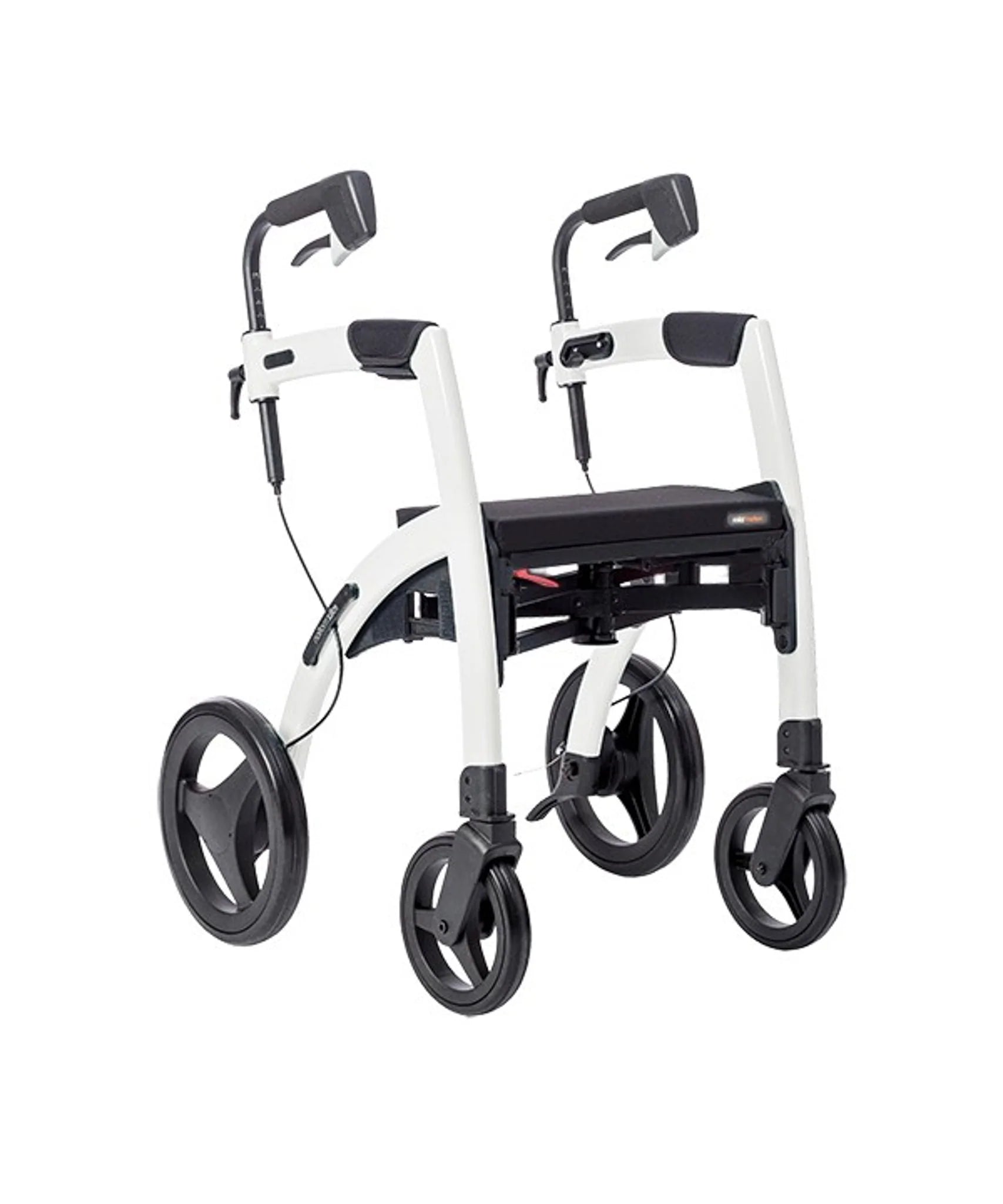 Rollz Motion 2-in-1 Walker Wheelchair White as a walker