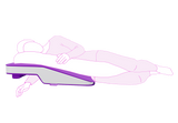 Purple icare Supporta Rotator Cuff Recovery Pillow on a white background