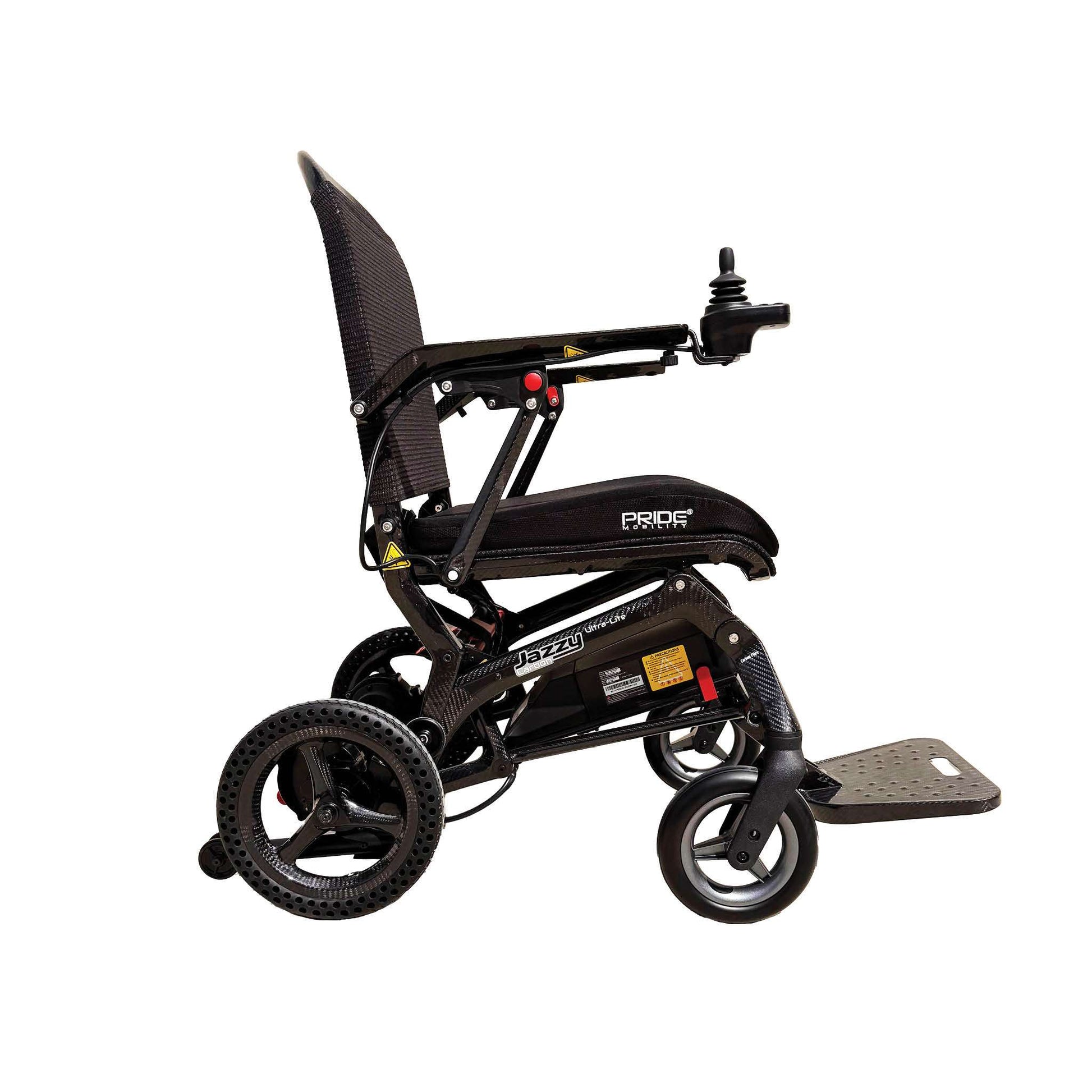 Pride Mobility Jazzy Carbon Ultra Light Powered Wheelchair Side View