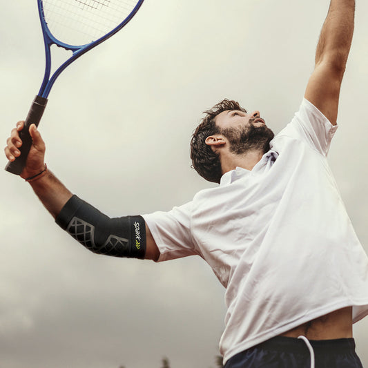 SPARK Kinetic Elbow Sleeve – shown in use