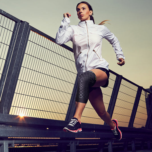 SPARK Kinetic Knee Sleeve – shown in use