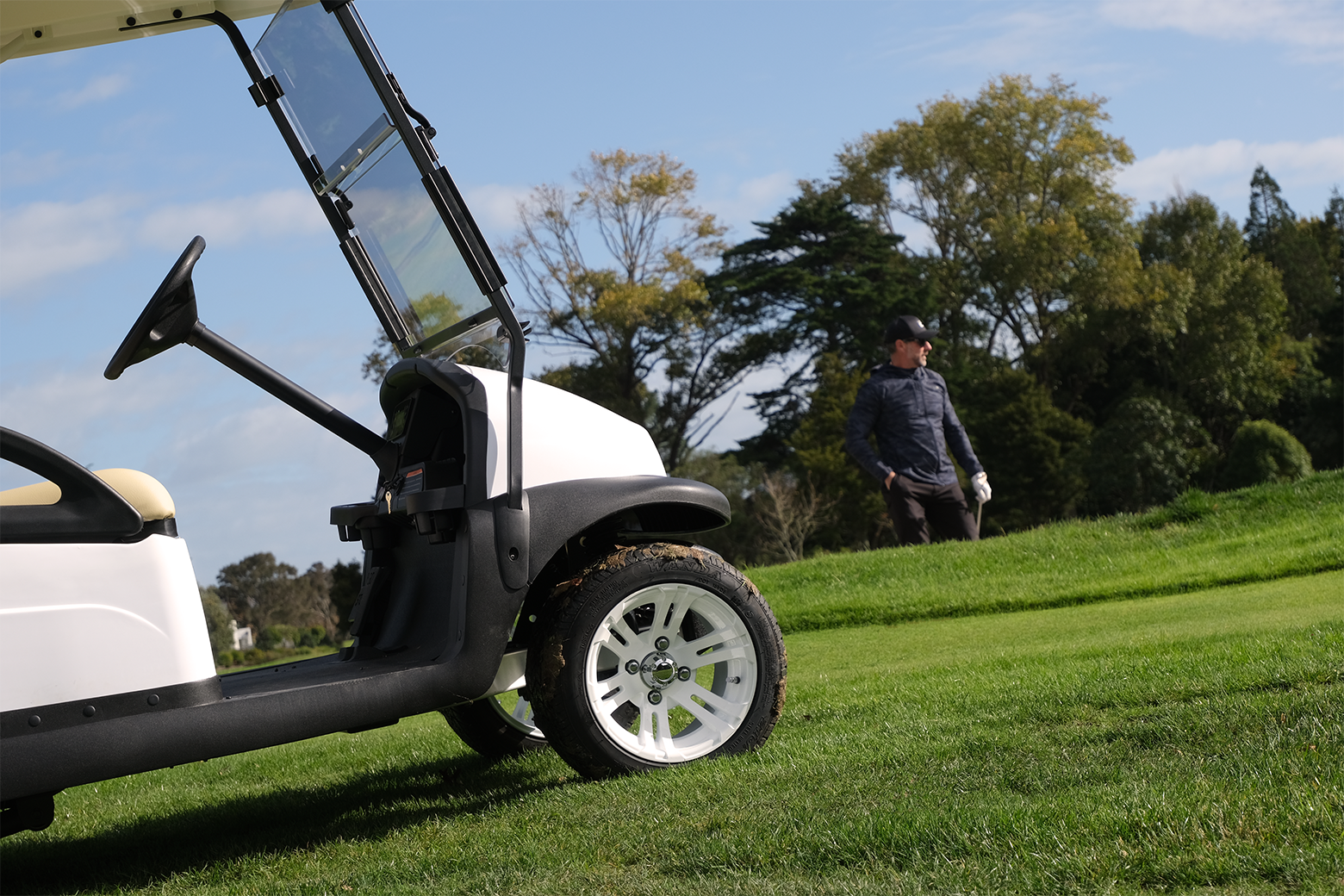EuroCarts Standard Series Golf Cart Front half on course