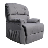 Electric Lift Recliner Chair steel grey front quarter