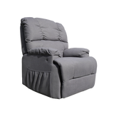Electric Lift Recliner Chair steel grey front quarter