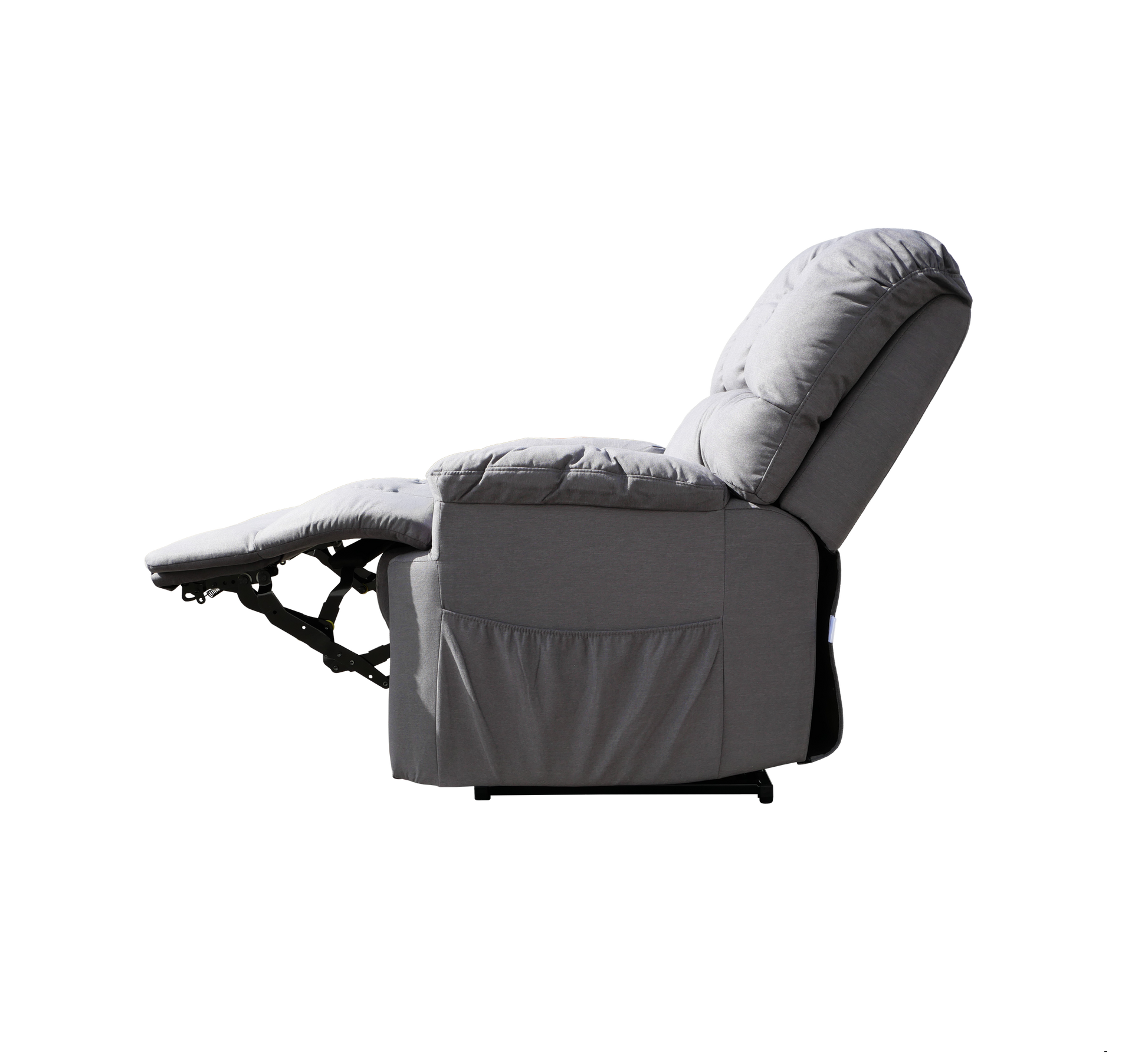 Electric Lift Recliner Chair steel grey side reclined