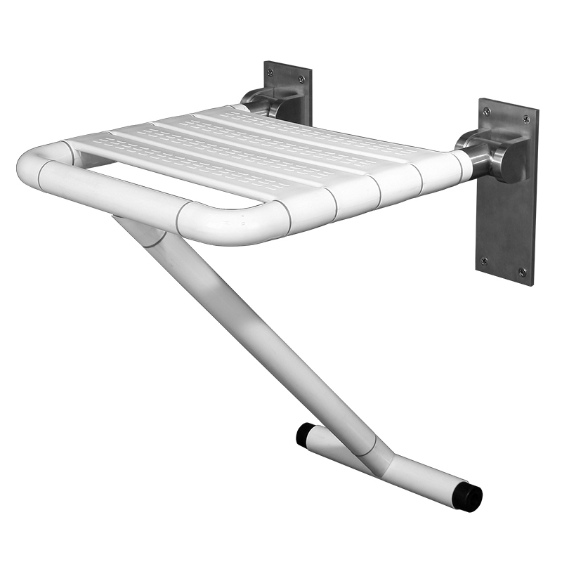 Wall Mounted Folding Shower Seat 400mm Quarter View