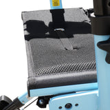  ice blue Goldfern X-FOLD Rollator walker  close up of seat
