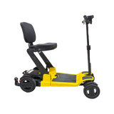 Pride GoGo Carbon Folding Travel Scooter side yellow