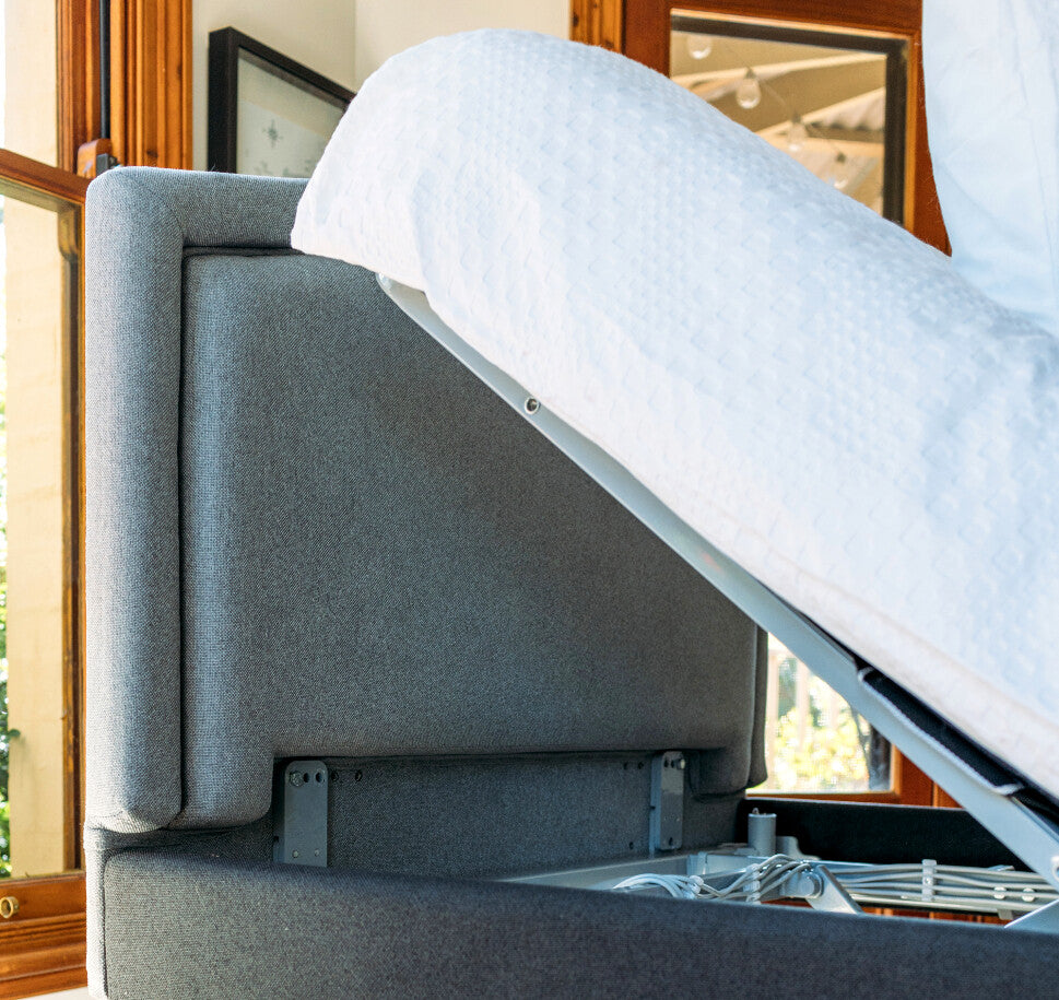 Casero Duo bed with Mediflex mattress elevated head section