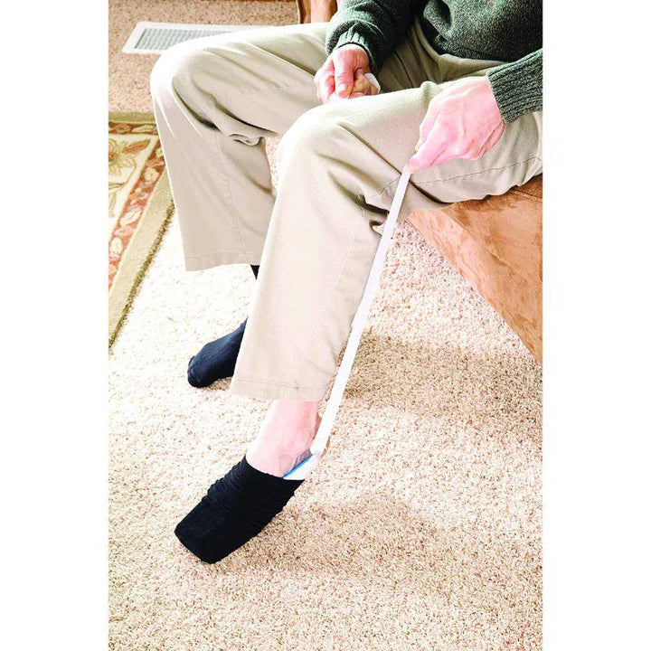 Sock Assist Tool in use