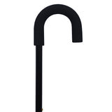 Crook Handle Walking Stick top half black