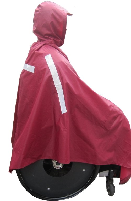 Wet Weather Poncho on wheelchair